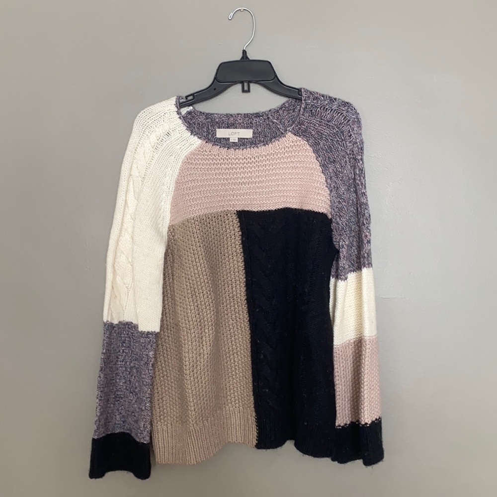 LOFT color block sweater